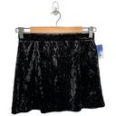 Abound New Nordstrom  Crushed Velvet Velour Mini Retro 90s Y2K Skirt Black S Photo 0