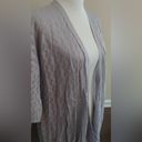 Modcloth NEW  Taupe Gray Short Sleeve Light-Weight Knit Open Front Cardigan Large Photo 1