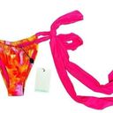 Rat & Boa  Bahia Bikini Bottoms Side Tie Pink Orange Extra Small XS $155 Photo 0