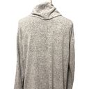 cupio  Women's Cowl Neck Gray Long Sleeve Sweater Hi-Low Medium Photo 4