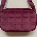 Lululemon Camera Crossbody Bag 2L Quilted Velour- Wine Berry/Gold Photo 8