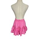 Love Shack Fancy  Adia Lace Crochet Polka Dot Mini Skirt Hot Pink Cherry Photo 9