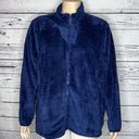 Woman Within  Size 26/28 2X Blue Teddy Bear Cozy Long Sleeve Zip Front Jacket Photo 0