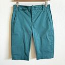 Vince  Teal Green Coin-Pocket Cotton Bermuda Shorts Women’s 2 NWT Photo 2