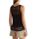 Theory NWT!  Crochet Knit Black Lace Tank - Size Medium Photo 3