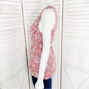 LC Lauren Conrad  Floral Tiered Ruffle Tank Top Coral Multi XS Jersey Knit Photo 2