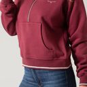 Kimes Ranch Malta Cropped Quarter Zip Sweatshirt in Wine Photo 2