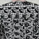 Pilcro  Medium Top Whitney Trapeze Black Gingham Floral Embroidered Anthropologie Photo 15