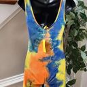 Daisy  Women's Multicolor Polyester Scoop Neck Sleeveless Casual Romper Size L Photo 4