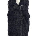 INC  Small Faux Fur Vest Full-Zip Sleeveless Lined Pockets Collared Black New Photo 0