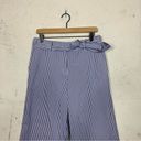 Lafayette 148  Wide Leg Stripe Tie Waist Trouser Pants Size 6 Photo 1