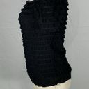 Joseph Ribkoff Black Haut Ruffled Short Sleeve Blouse Top Size 6 Photo 4