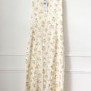 Abercrombie & Fitch NWT Abercrombie Cinch Front Satin Midi Dress in Ivory Yellow Floral sz S Photo 6