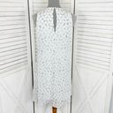 Calvin Klein  Polkadot Chiffon Sleeveless Tent Swing Dress White Grey Size 8 Photo 3