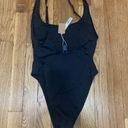 SKIMS Size Small Onyx Black Scoop Neck One Piece Swim Suit Bathingsuit Women's Photo 3