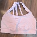 Lululemon Energy Bra Long Line Light Pink Size 4 Photo 0