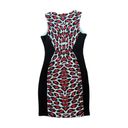 Bisou Bisou  bodycon black red leopard dress womens size 4 Photo 1