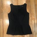 Natori Josie  Matelasse Peplum Black Brocade Top Photo 0