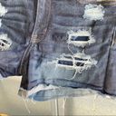 American Eagle  distressed high rise stretch shorts Photo 3