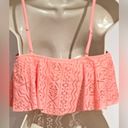 Xhilaration  Melon Coral Crochet Adjustable‎ Straps Bikini Top Women’s Large Photo 4