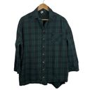 superdown  Audriana Oversized Plaid Flannel Top in Green/Blue Size M Photo 8