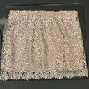 English Rose  pink silver sparkle lace mini skirt Photo 0