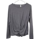 All In Motion  Top Womens XL Used Gray Ribbed Workout Gym Long Sleeve Photo 0