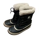 Sorel  Carnival Nylon Winter Snow Boots Womens Size 7 EUR 38 Black Waterproof Photo 7