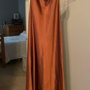 Burnt Orange Silk Dress Size XS Photo 3