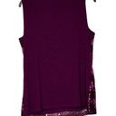 Coldwater Creek  Womens Sequin Tank Top Plus Size Large 14 Purple Lined Photo 3