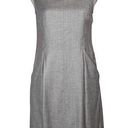 Theory  Sleeveless Wool Blend Sheath Dress Gray Size 4 Photo 0