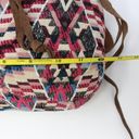 American Eagle  Woven Aztec Backpack Leather Trim Photo 8