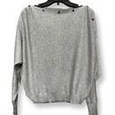 ALLSAINTS Womens Pullover Sweater Gray Heathered Studded Boat Neck Cotton S New Photo 0