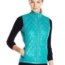 prAna  Vest Dragonfly Diva Full Zip Diamond Quilted Ribbed Sherpa Lined Blue XS Photo 0