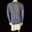 THML HP!  Blue & White Sweater with White Sheer Bottom (S) Photo 3