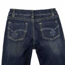 Lee  Slender Secret Lower On The Waist Jeans 10 Short Blue Dark Wash Distressed Photo 5