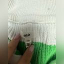 Aerie  quarter zip green and white stripped sweater Photo 1