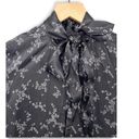 Equipment  Natalia Silk Neck Tie Dress Black Floral Photo 5