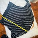 Michael Stars  Black Stripe Waffle Shirt V Neck Flowy NWOT Photo 5