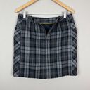 Eddie Bauer  Skirt Women 8 Plaid Tartan Gray Black Mini Wool Blend Pockets Pencil Photo 4