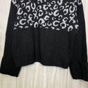 Nine West  Ribbed Leopard Animal Print Turtleneck Sweater size L Large Photo 6