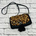 Kate Spade  Sequoia Avenue Green Calf Hair Leather Crossbody Bag Black Leopard Photo 0