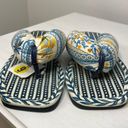 Farm Rio  Blue Puffy Sandals Flip Flops Sz 9 Photo 7