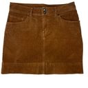 Patagonia  brown mini corduroy skirt, pockets, belt loops, buttons, size 6 Photo 0