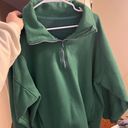 Green Quarter Zip Pullover Size L Photo 0