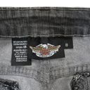 Harley Davidson  Logo Embroidered Gray Jeans Womens 8 Photo 9