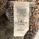 ee:some  Alligator Print Lightweight Short Sleeve Tie Front Wrap Top Brown Large Photo 6