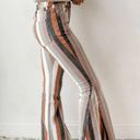 Striped Bell Bottom Pants Multi Size M Photo 0