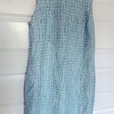 St. John ‎ Sequin Tweed Sheath Dress Knee Aqua Light Blue 14 Photo 0