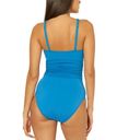 Bleu Rod Beattie Rod Beattie Goddess Keyhole High Neck One-Piece Swimsuit in Miramar Bleu 6 NWT Photo 1